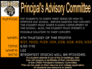 Principal's Advisory Committee Meeting picture